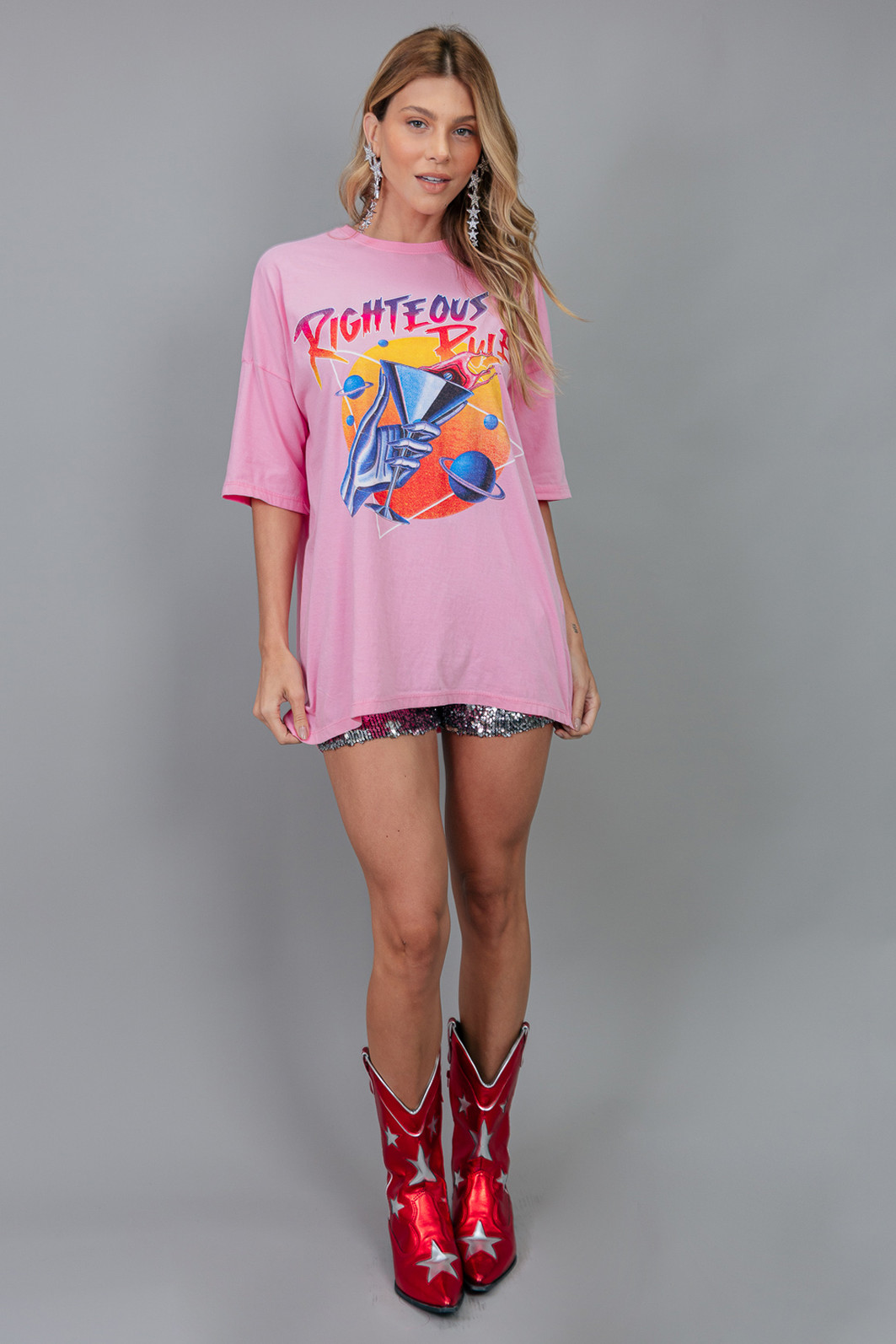 CAMISETA T-SHIRT OVERSIZED ROSA RULER CAMISETA T-SHIRT OVERSIZED ROSA RULER