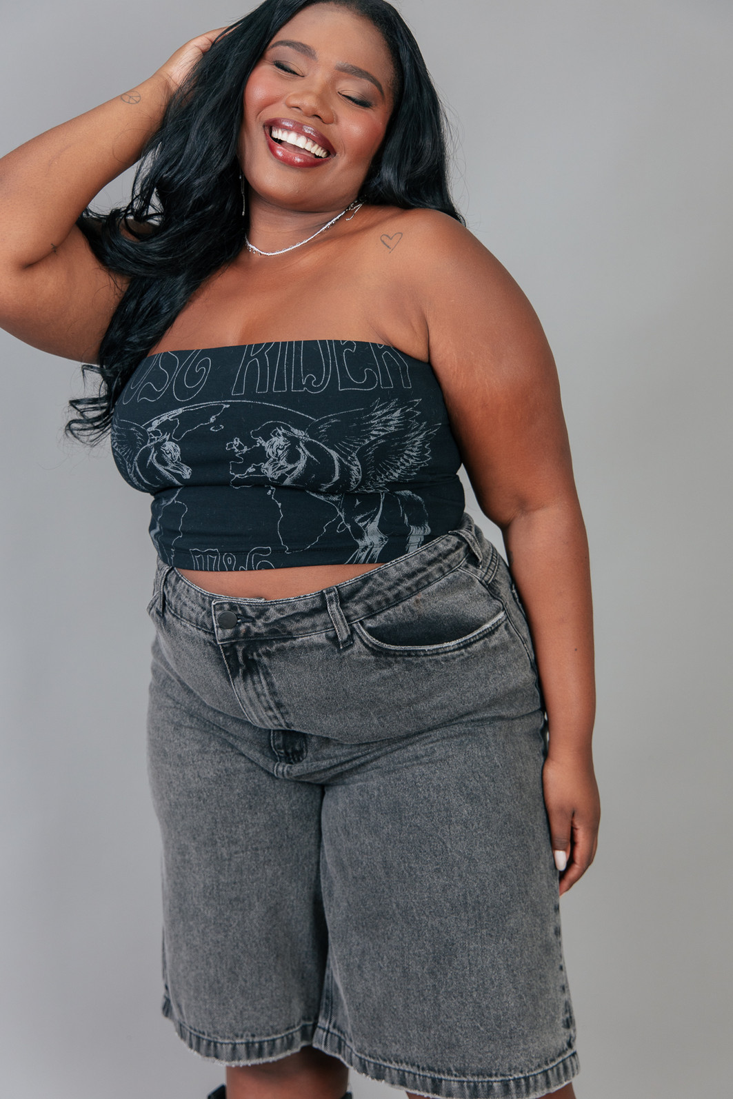 BERMUDA JORTS DE SARJA PRETA