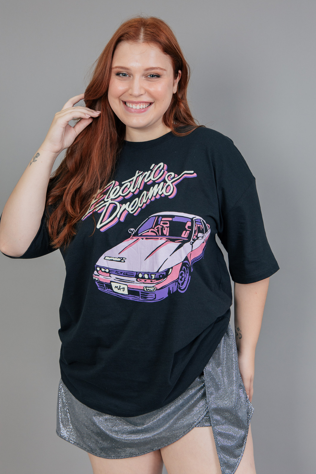 CAMISETA T-SHIRT VINTAGE PRETA ELECTRIC DREAMS