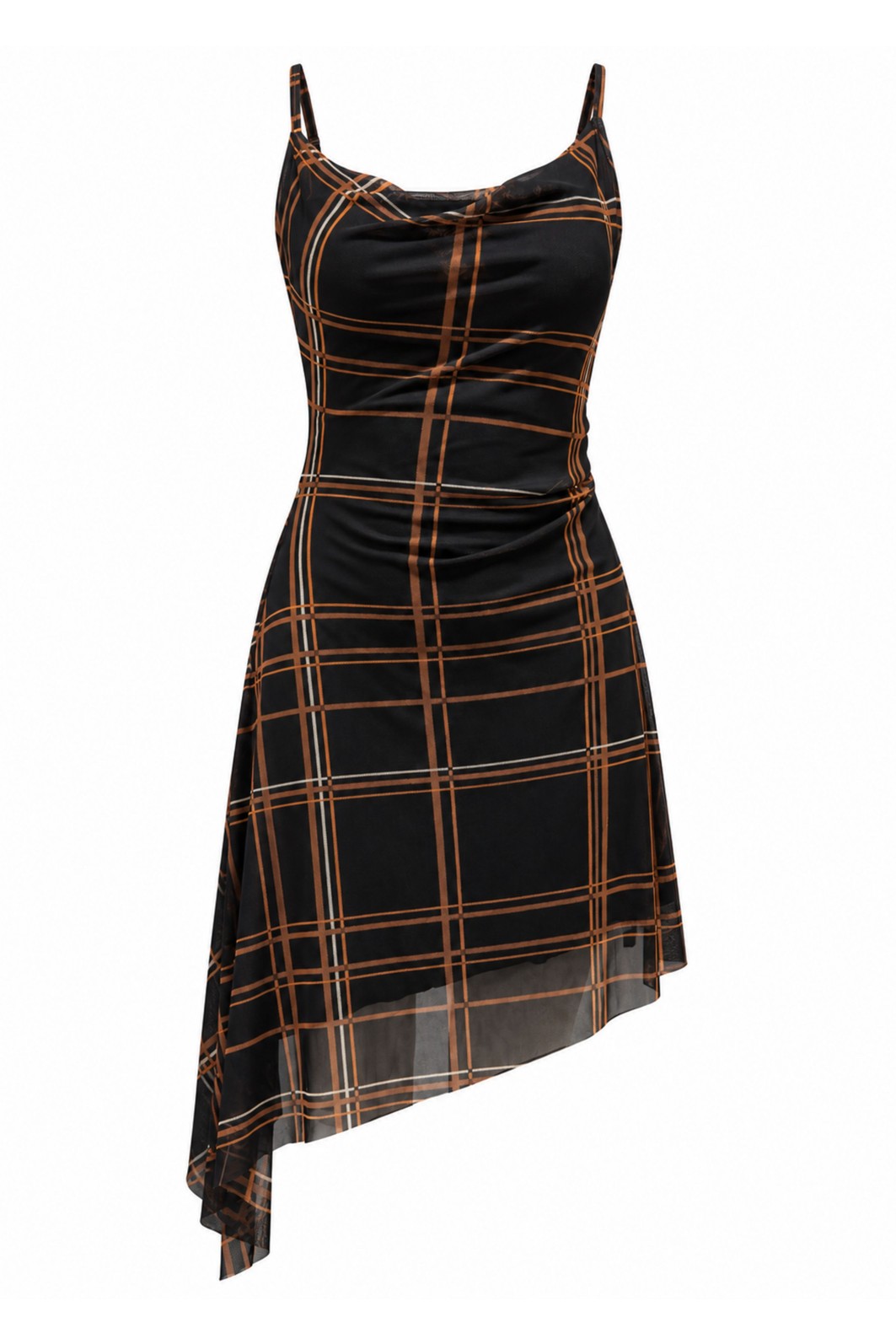 VESTIDO ASSIMETRICO DE TULE XADREZ VESTIDO ASSIMETRICO DE TULE XADREZ