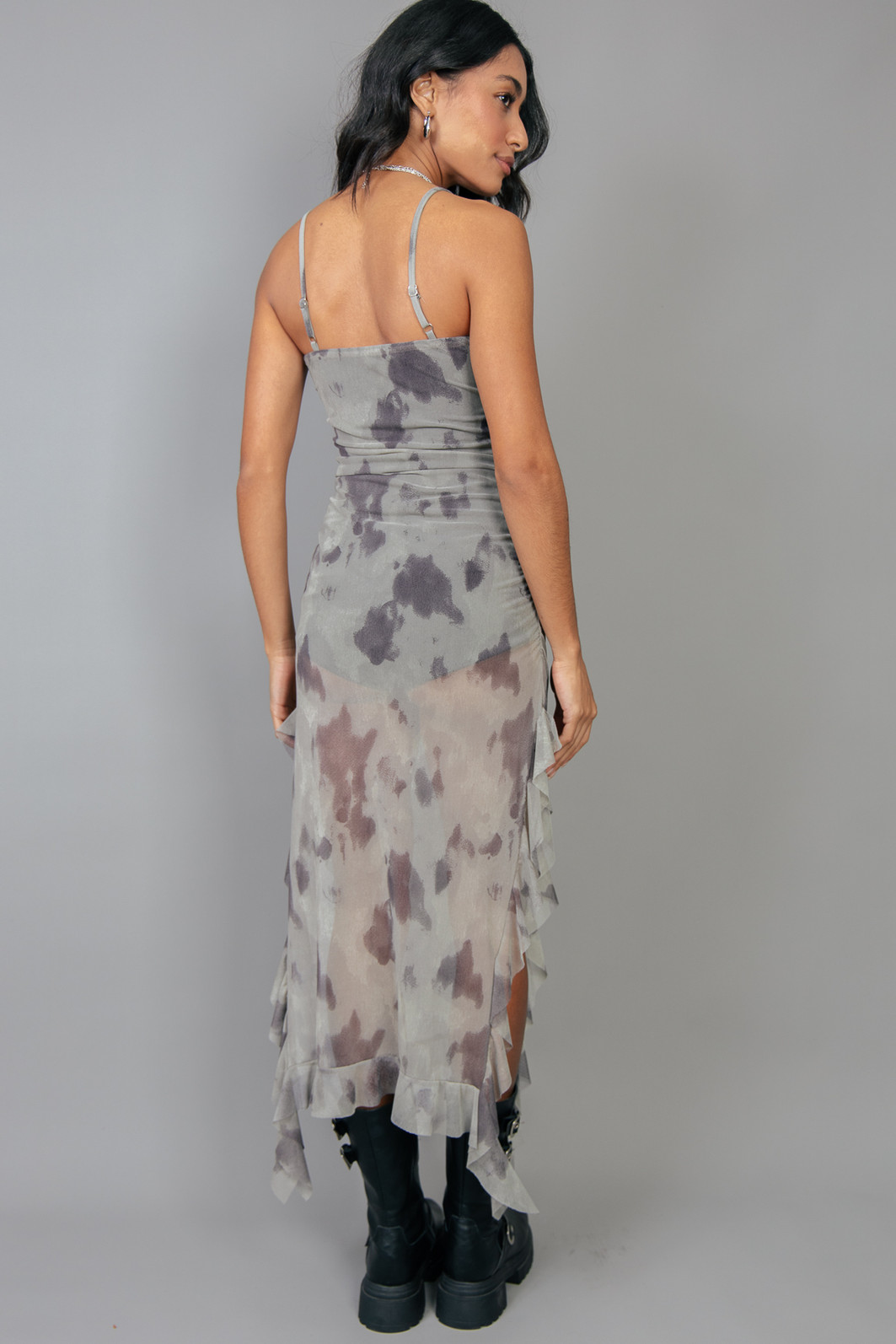 BLUSA DE TULE ESTAMPADO COM PONTAS BLUSA DE TULE ESTAMPADO COM PONTAS