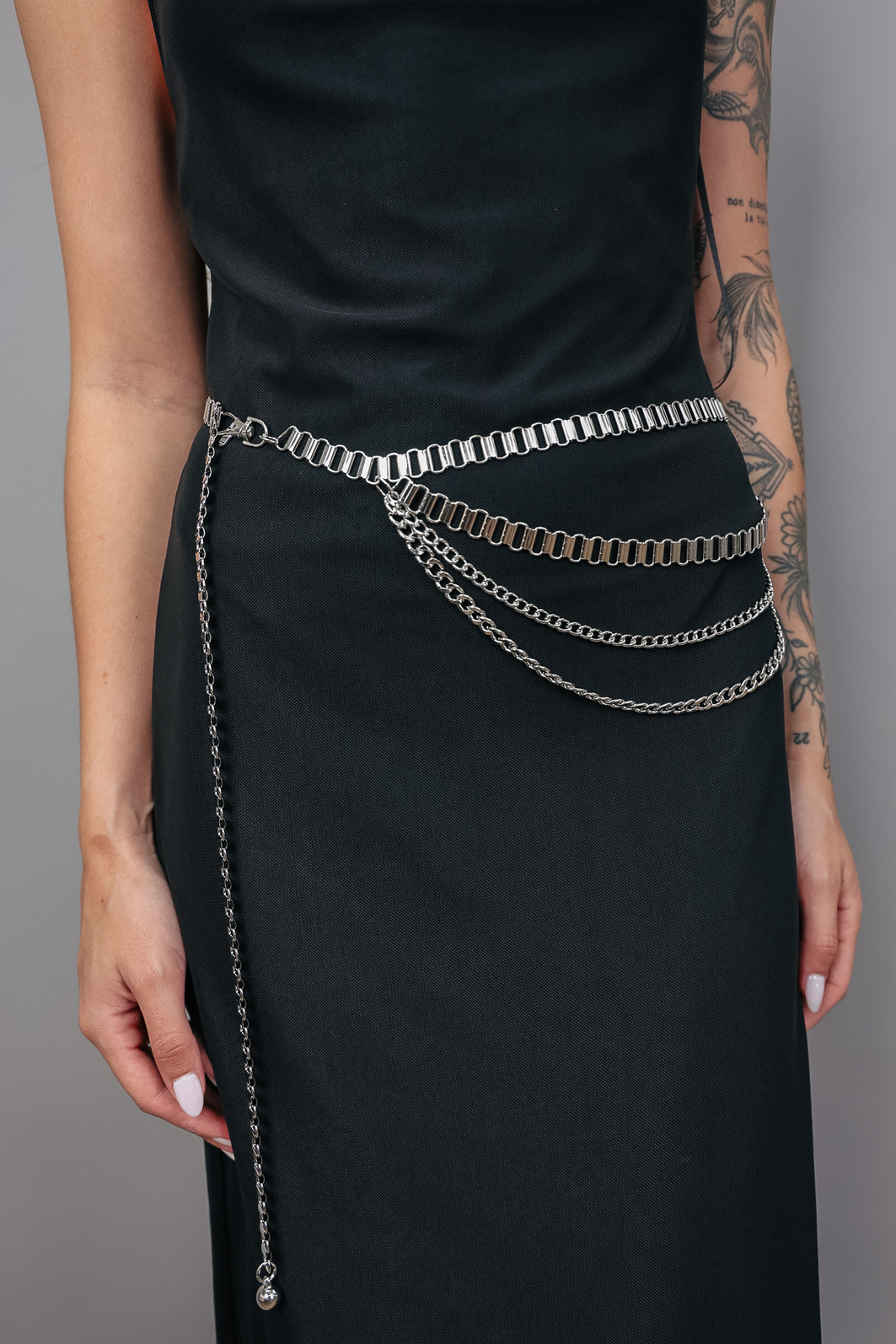 CINTO TRÊS CORRENTES PRATA