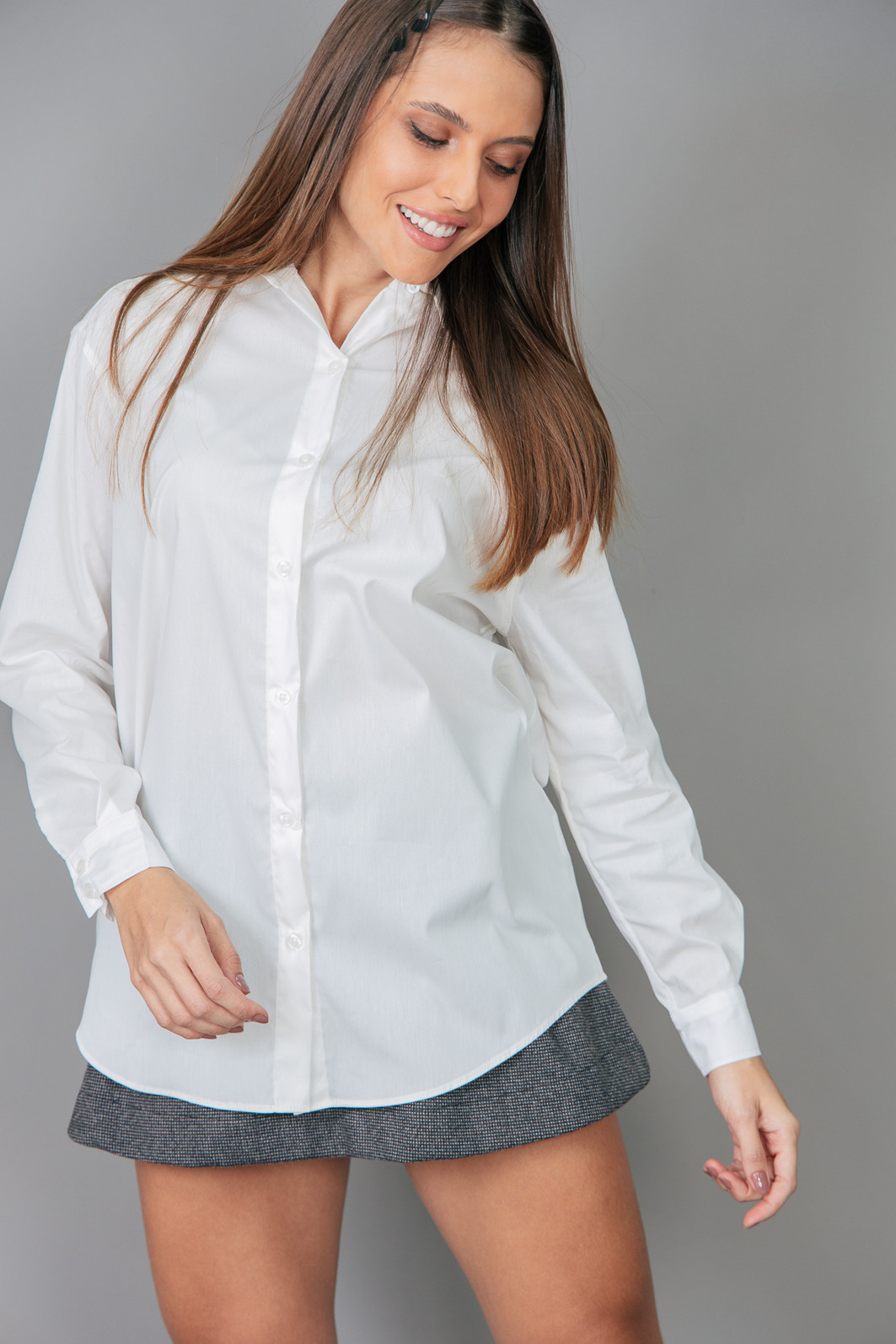 CAMISA OVERSIZED TRICOLINE OFF WHITE CAMISA OVERSIZED TRICOLINE OFF WHITE