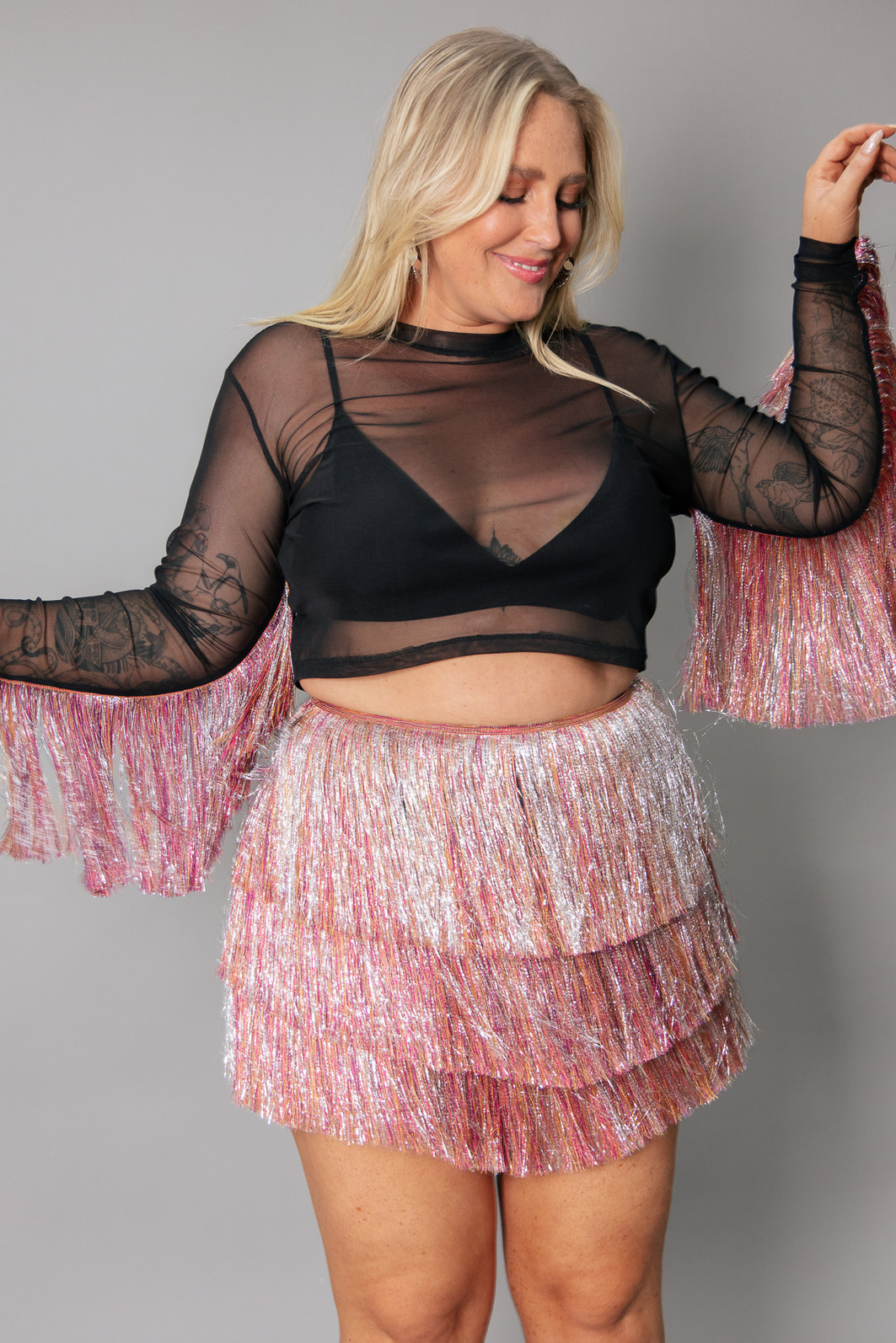 SHORT SAIA COM FRANJAS MULTICOLOR