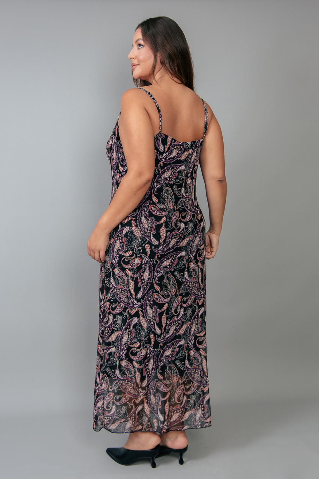 VESTIDO SLIP DRESS DE TULE ESTAMPADO GYPSY VESTIDO SLIP DRESS DE TULE ESTAMPADO GYPSY