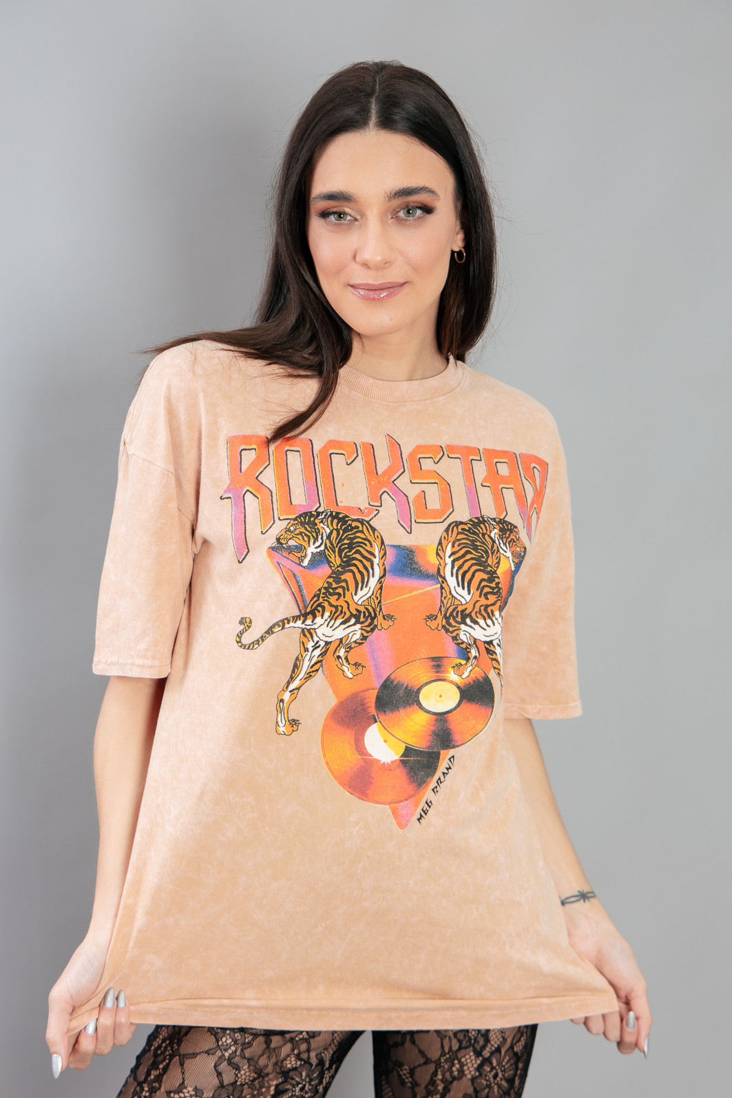 CAMISETA T-SHIRT VINTAGE CARAMELO SKY ROCK STAR