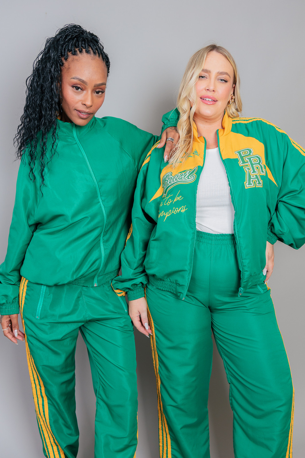 JAQUETA ESPORTIVA BRASIL VERDE E AMARELO