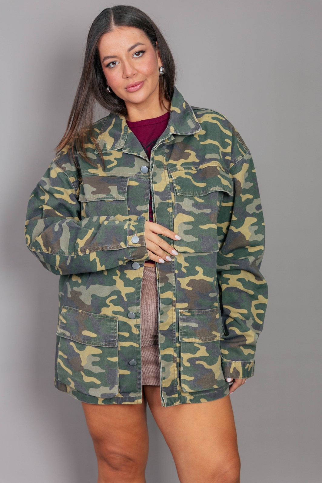 JAQUETA PARKA CARGO MILITAR CAMUFLADA JAQUETA PARKA CARGO MILITAR CAMUFLADA
