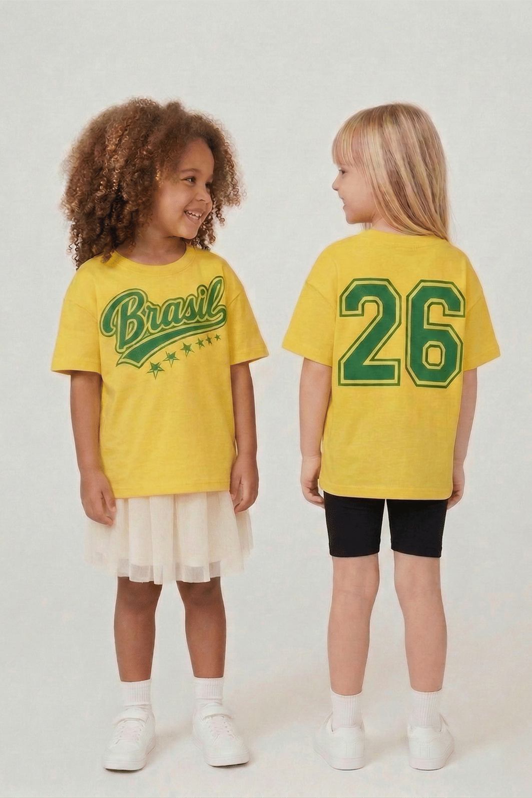 T-SHIRT INFANTIL AMARELA BRASIL T-SHIRT INFANTIL AMARELA BRASIL