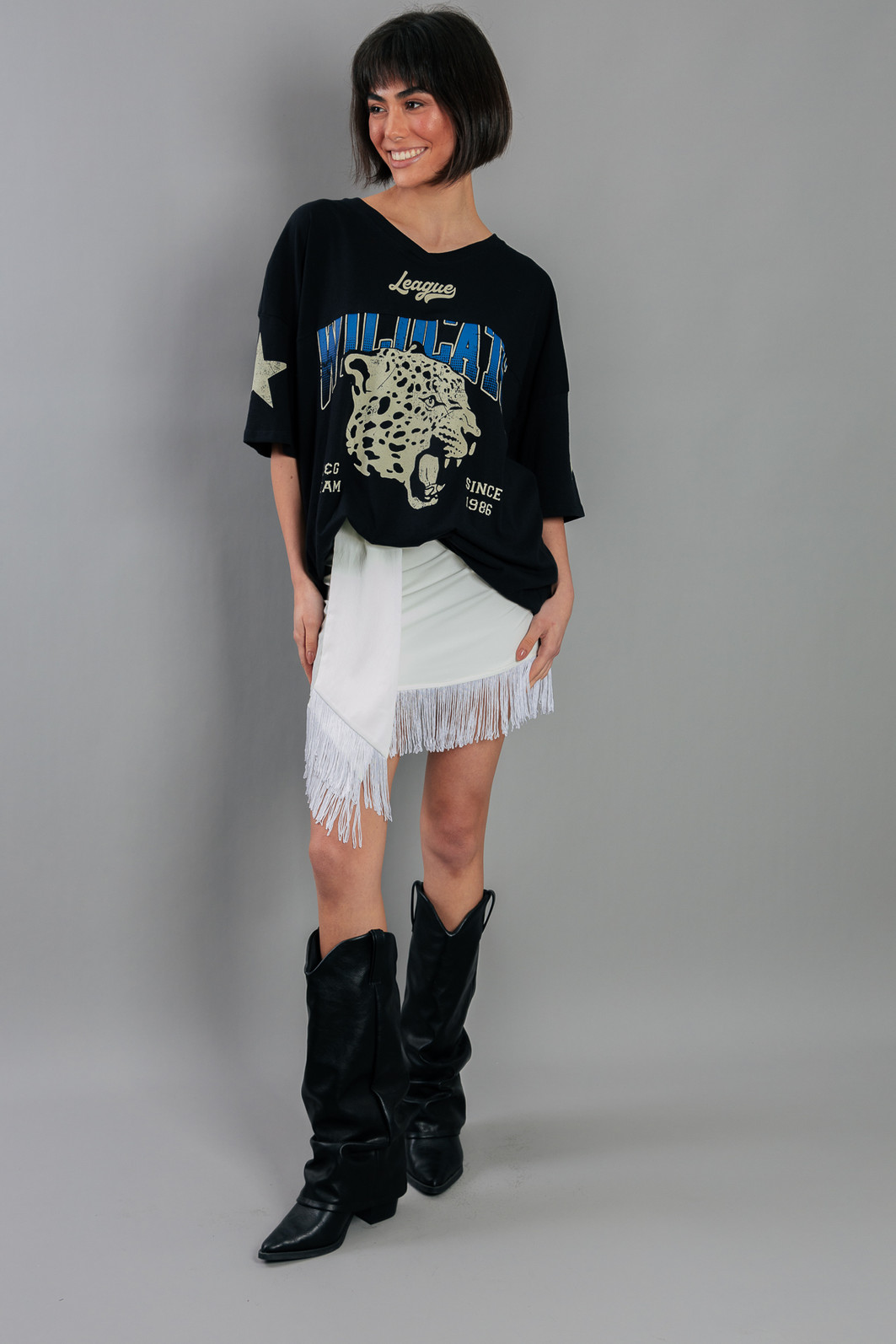 SAIA CREPE COM FRANJAS OFF WHITE SAIA CREPE COM FRANJAS OFF WHITE