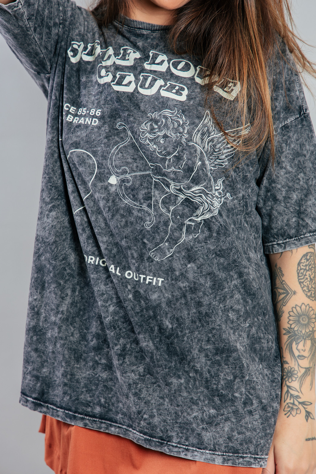 CAMISETA  T-SHIRT OVERSIZED MARMORIZADA SELF LOVE CAMISETA  T-SHIRT OVERSIZED MARMORIZADA SELF LOVE