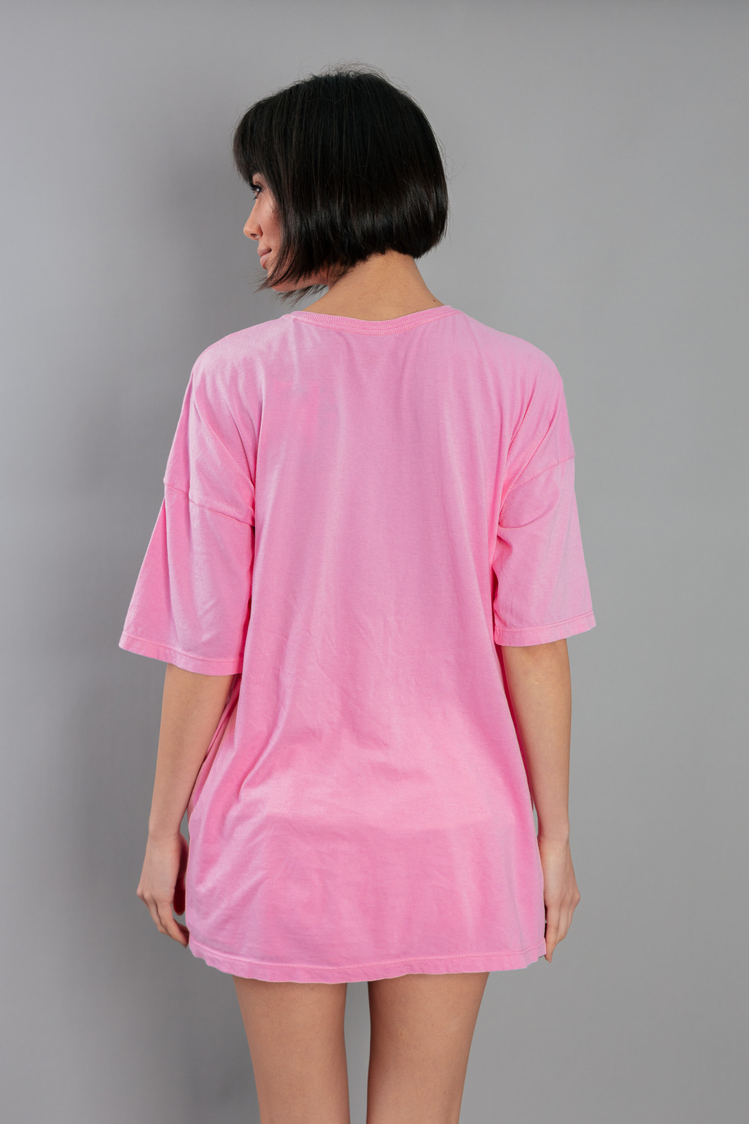 CAMISETA T-SHIRT OVERSIZED ROSA HOLLY JOLLY