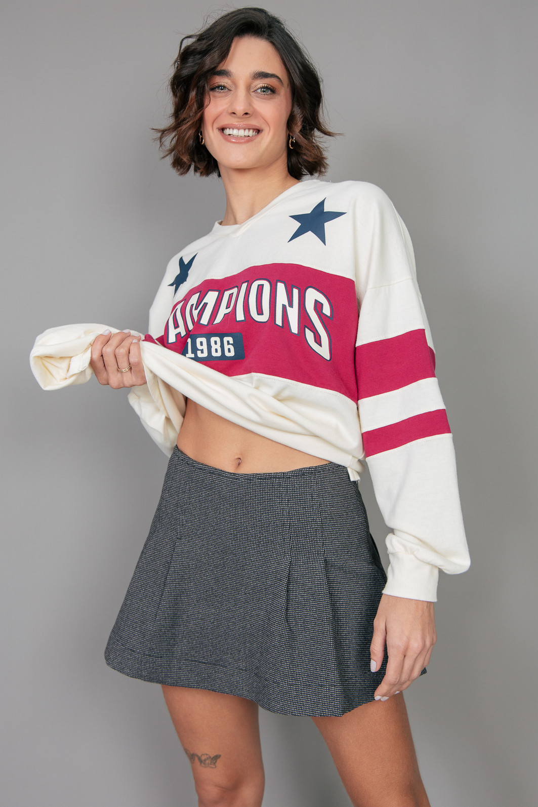 SHORT SAIA PREGAS MINI XADREZ SHORT SAIA PREGAS MINI XADREZ