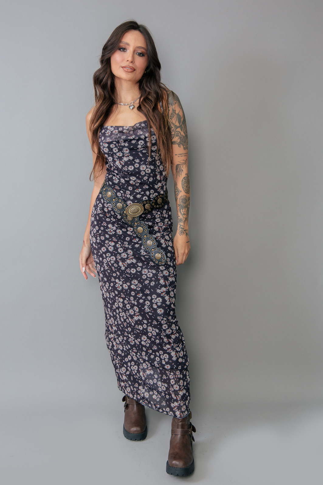 VESTIDO SLIP DRESS TULE FLORAL LIBERTY VESTIDO SLIP DRESS TULE FLORAL LIBERTY