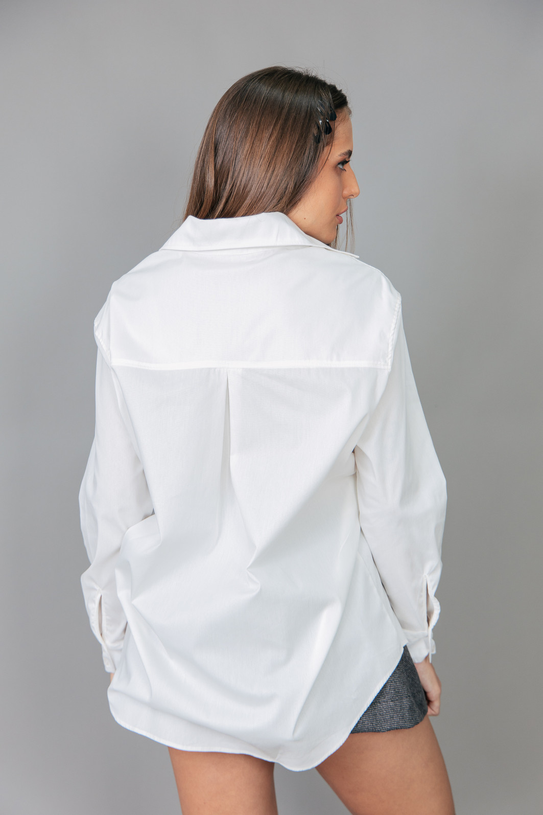 CAMISA OVERSIZED TRICOLINE OFF WHITE