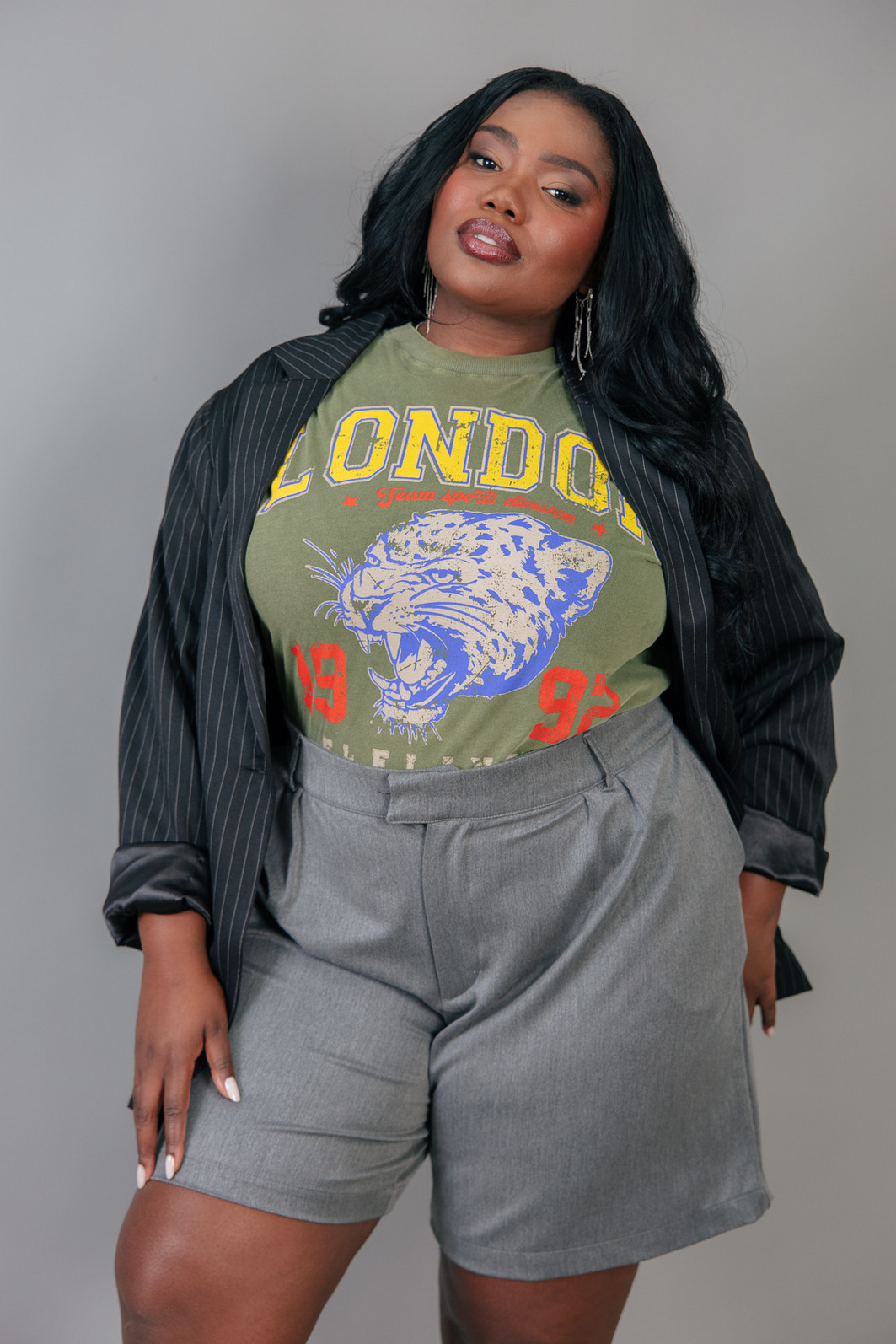 T-SHIRT VINTAGE VERDE OLIVA LONDON