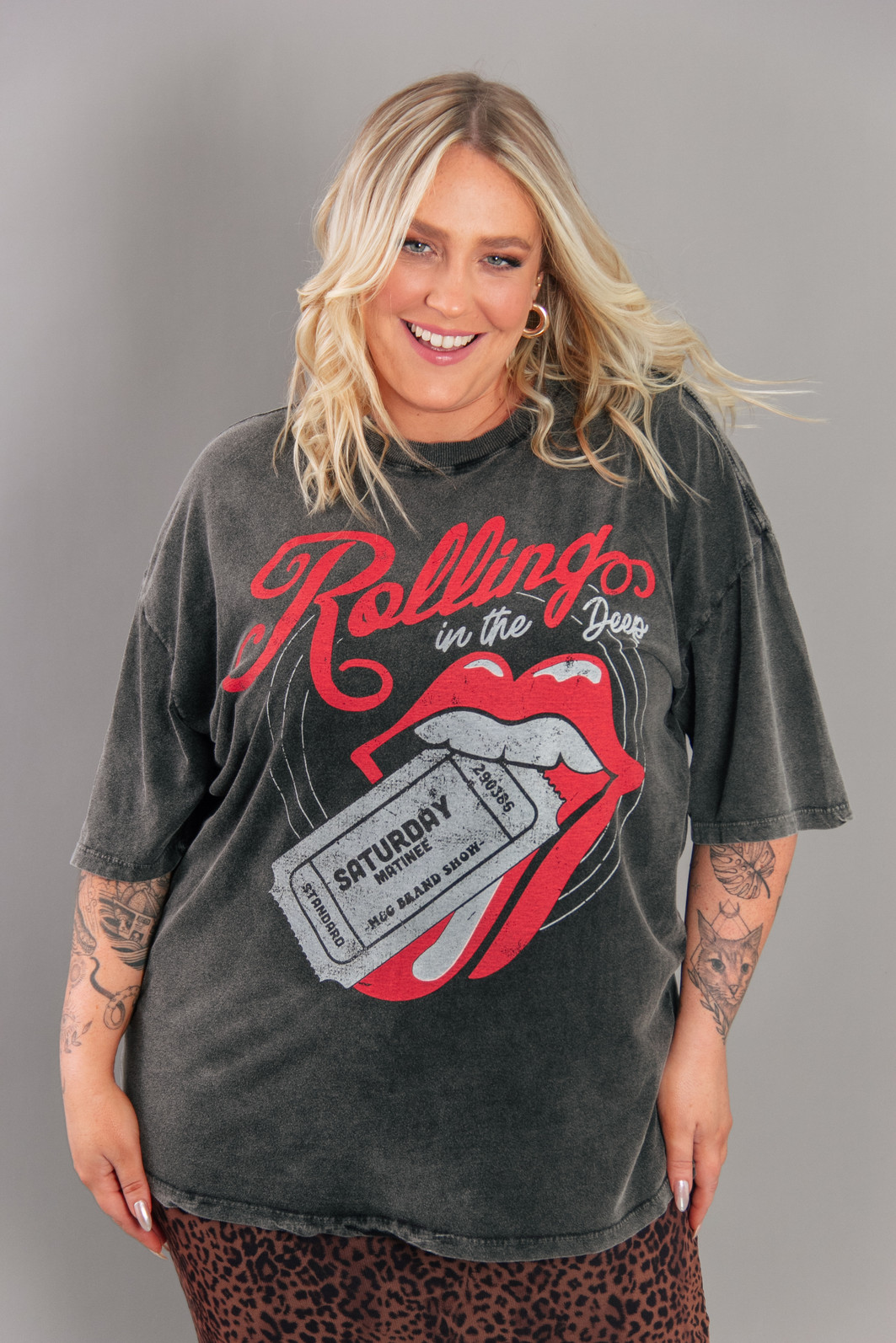 CAMISETA T-SHIRT VINTAGE MARMORIZADA ROLLING CAMISETA T-SHIRT VINTAGE MARMORIZADA ROLLING