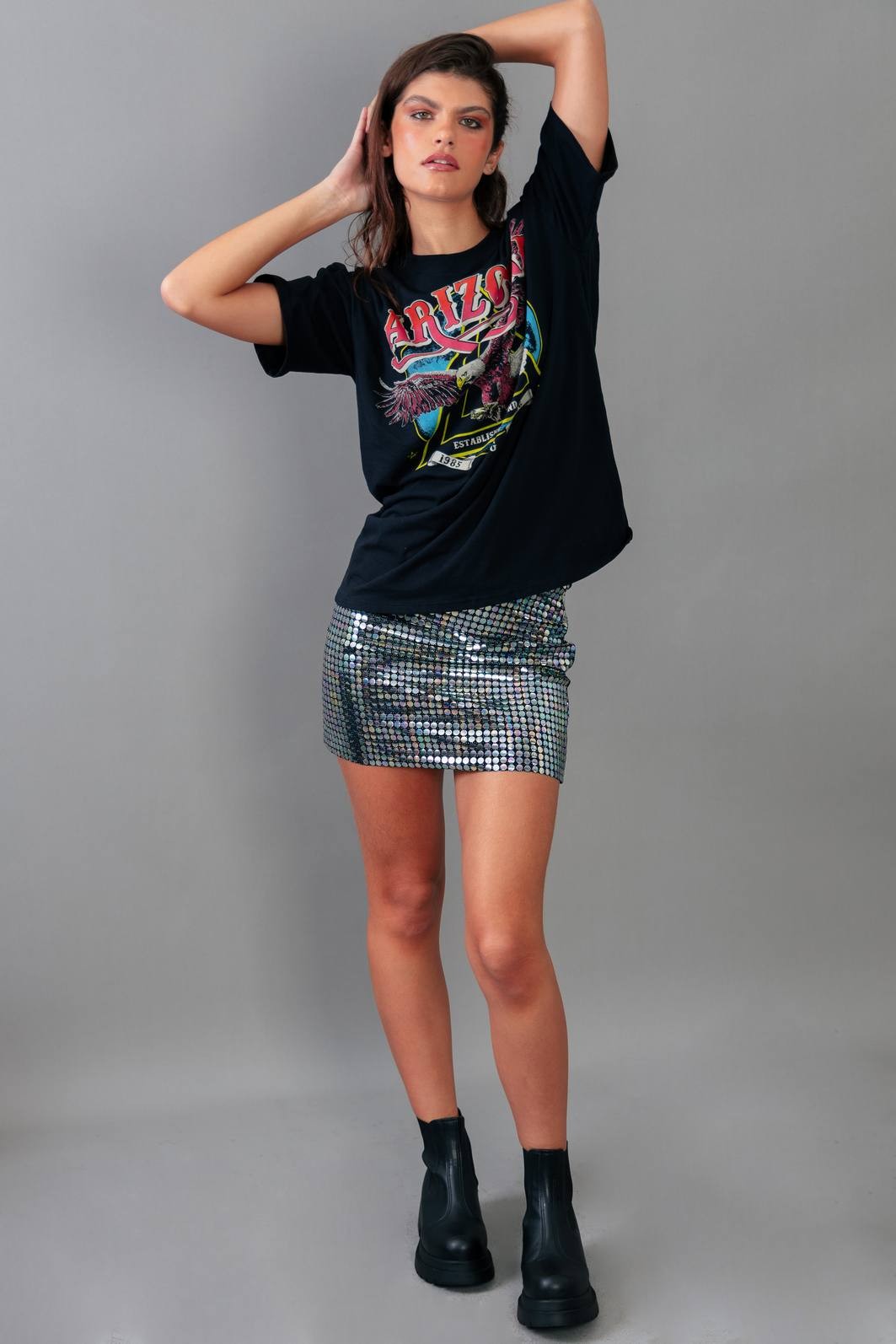 CAMISETA T-SHIRT VINTAGE PRETA ARIZONA