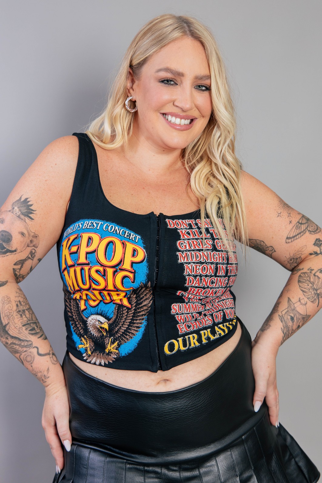 BLUSA CORSET DE COTTON PRETA K-POP BLUSA CORSET DE COTTON PRETA K-POP