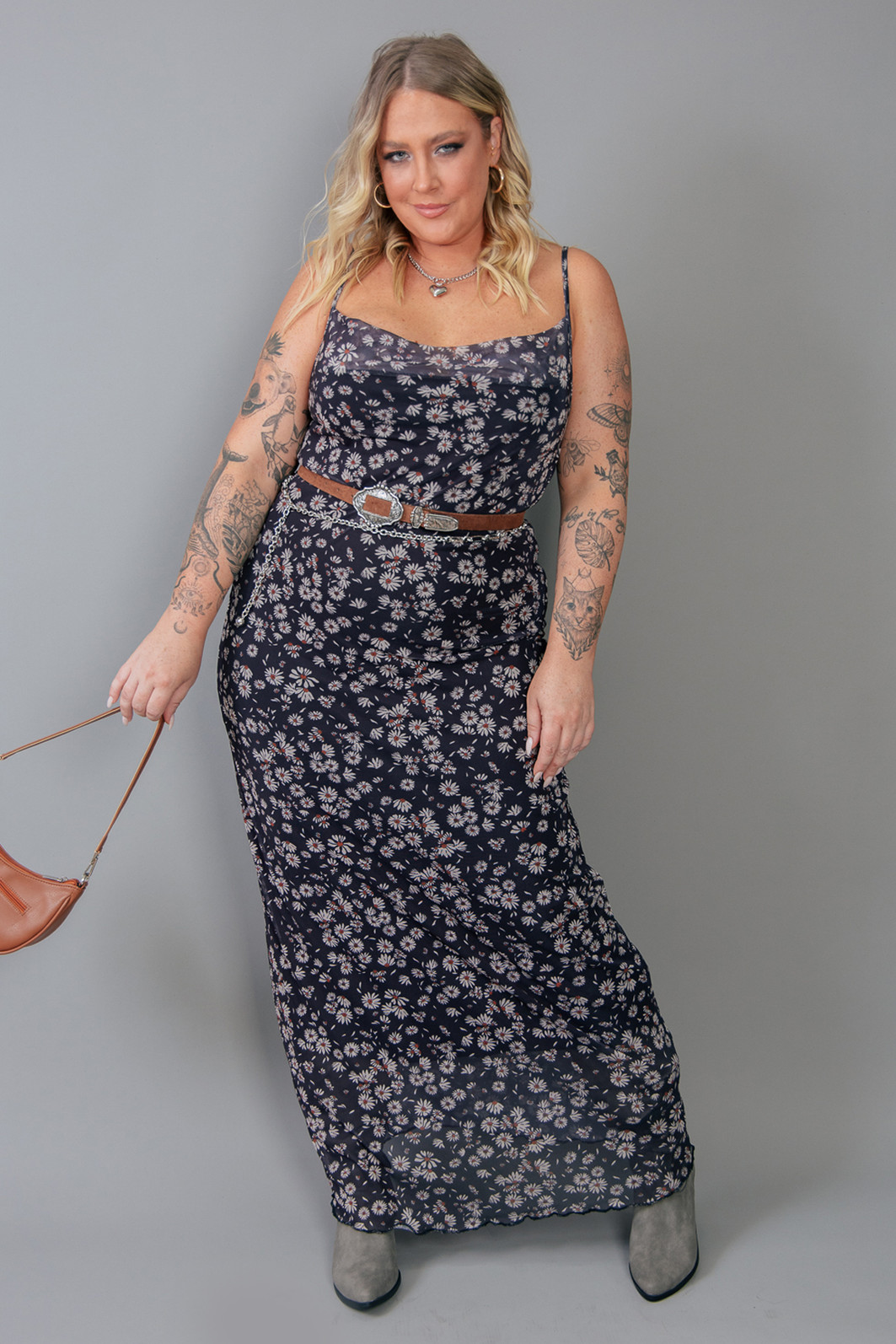 VESTIDO SLIP DRESS TULE FLORAL LIBERTY VESTIDO SLIP DRESS TULE FLORAL LIBERTY