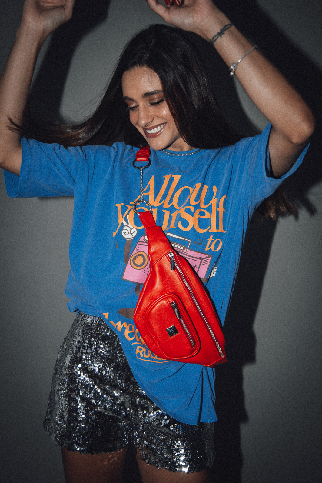 CAMISETA  T-SHIRT OVERSIZED AZUL ALLOW