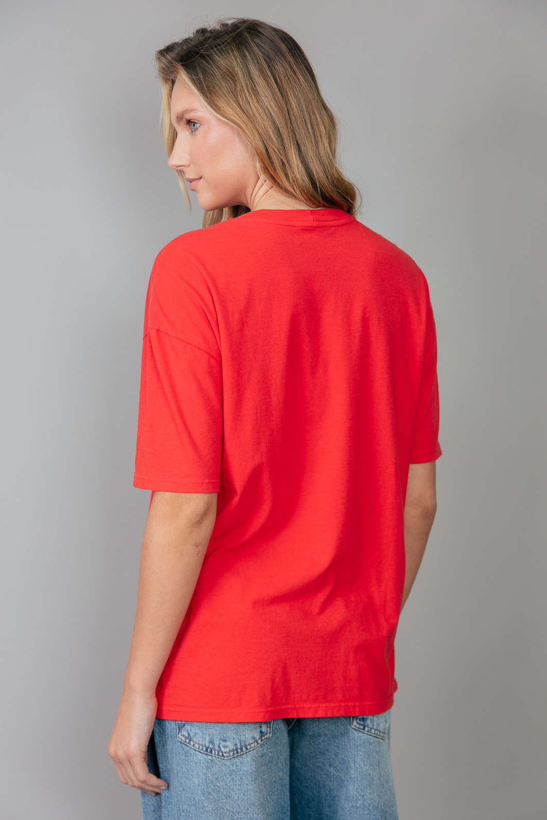 CAMISETA T-SHIRT VINTAGE VERMELHA LEOPARD CAMISETA T-SHIRT VINTAGE VERMELHA LEOPARD