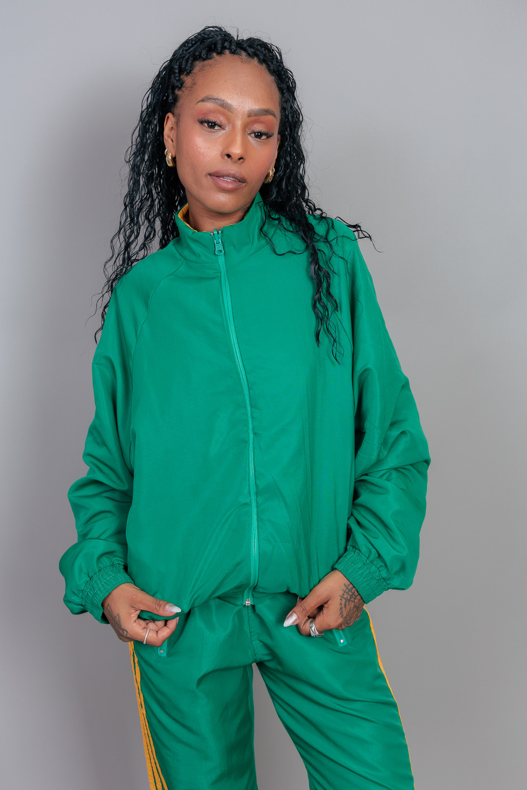 JAQUETA ESPORTIVA BRASIL VERDE E AMARELO