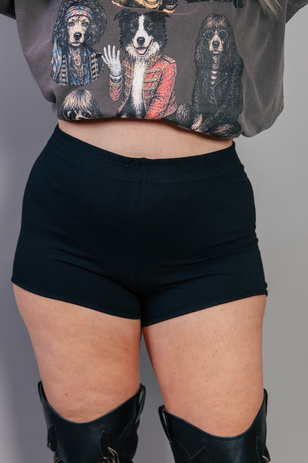 SHORT MINI HOT PANT PRETO BÁSICO