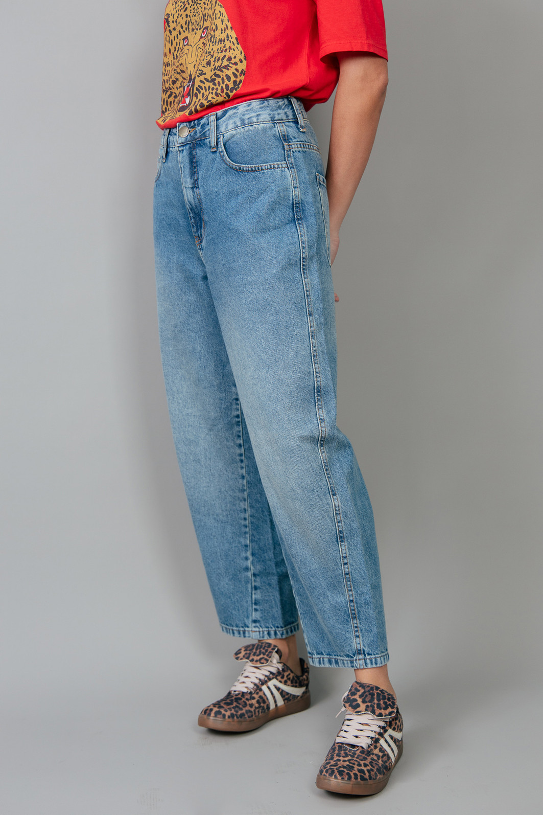 CALÇA JEANS BARREL CINTURA MÉDIA CALÇA JEANS BARREL CINTURA MÉDIA