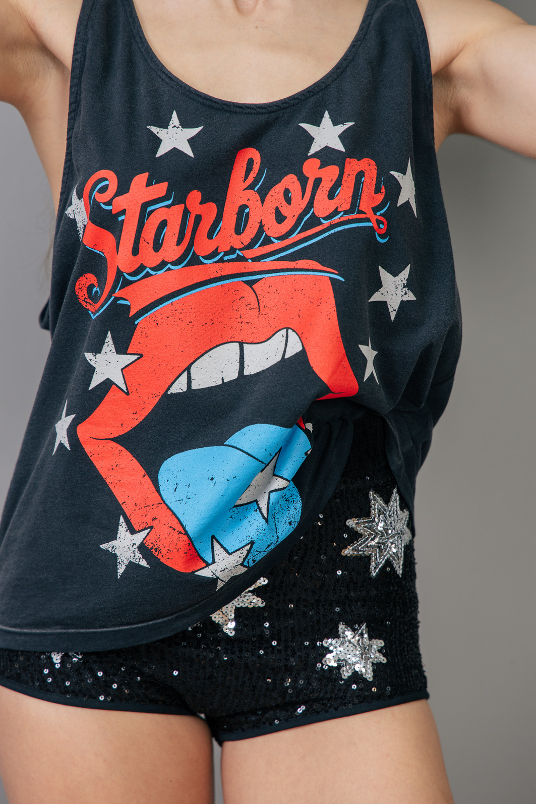 REGATA AMPLA PRETA  COM SILK STARBORN