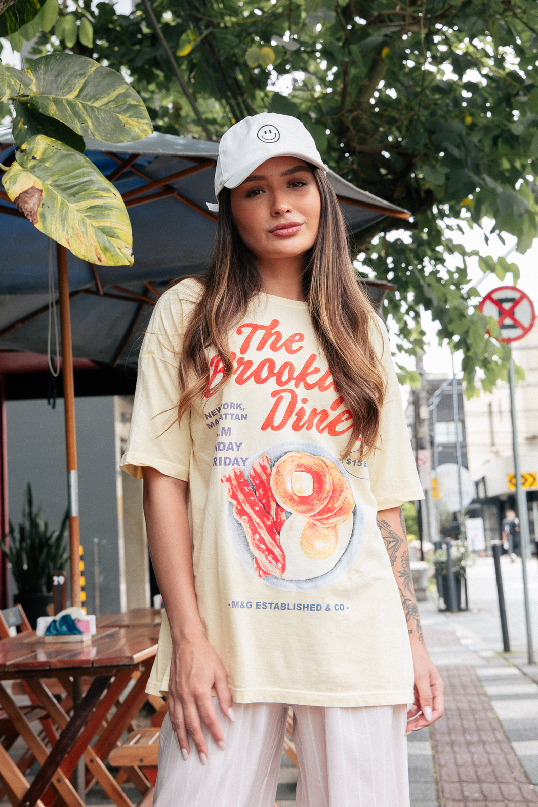 CAMISETA T-SHIRT OVERSIZED AMARELA THE BROOKLYN