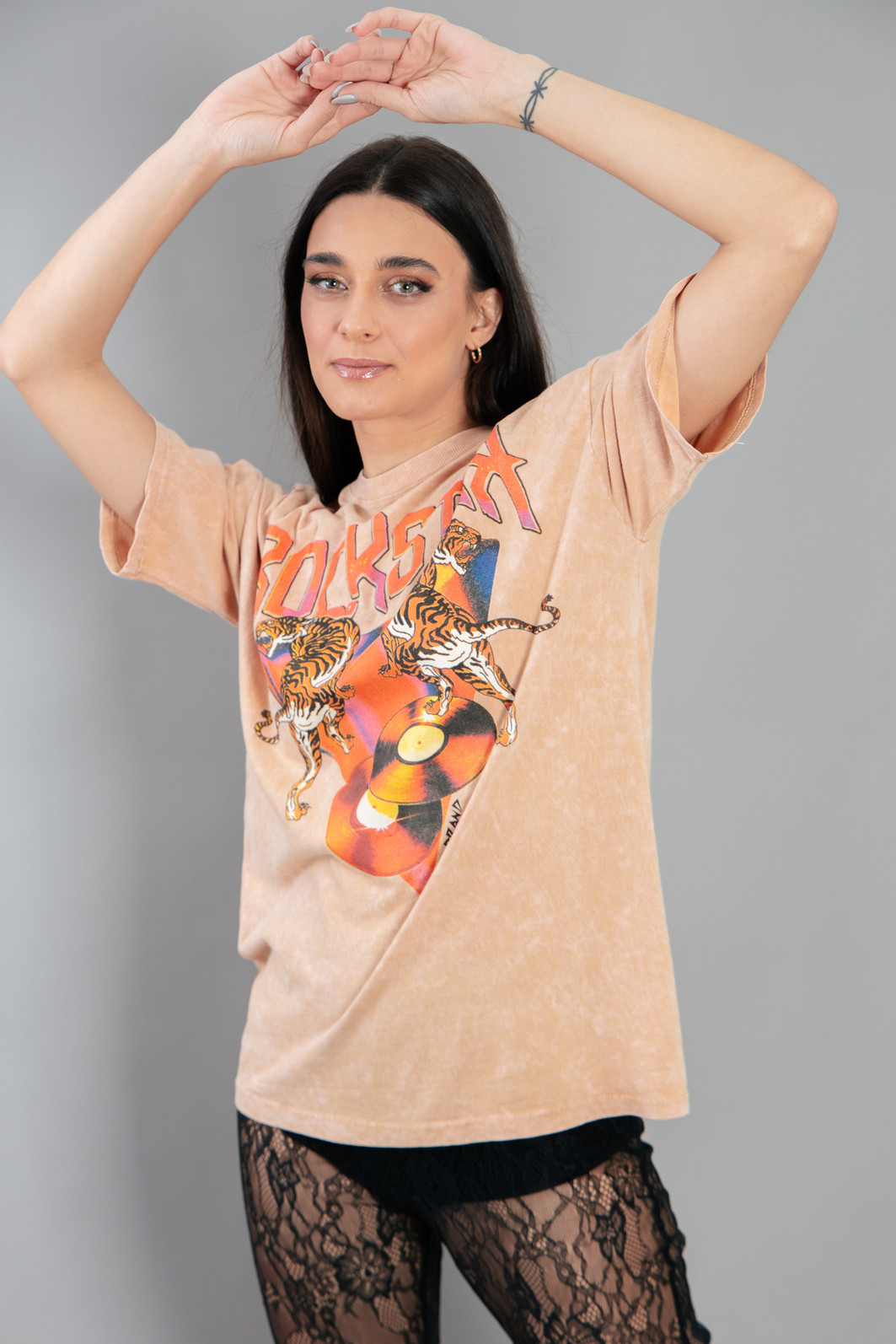 CAMISETA T-SHIRT VINTAGE CARAMELO SKY ROCK STAR