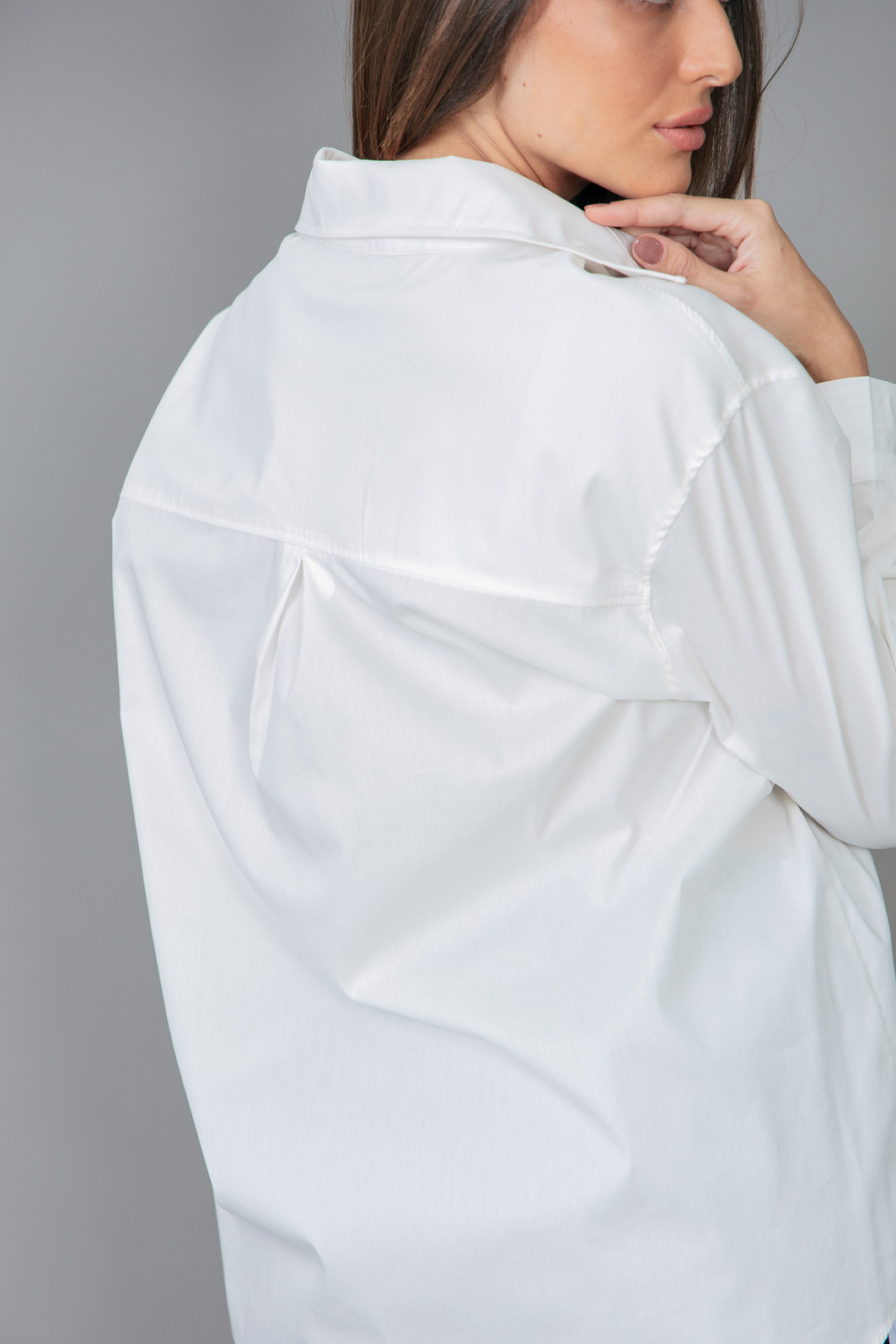 CAMISA OVERSIZED TRICOLINE OFF WHITE