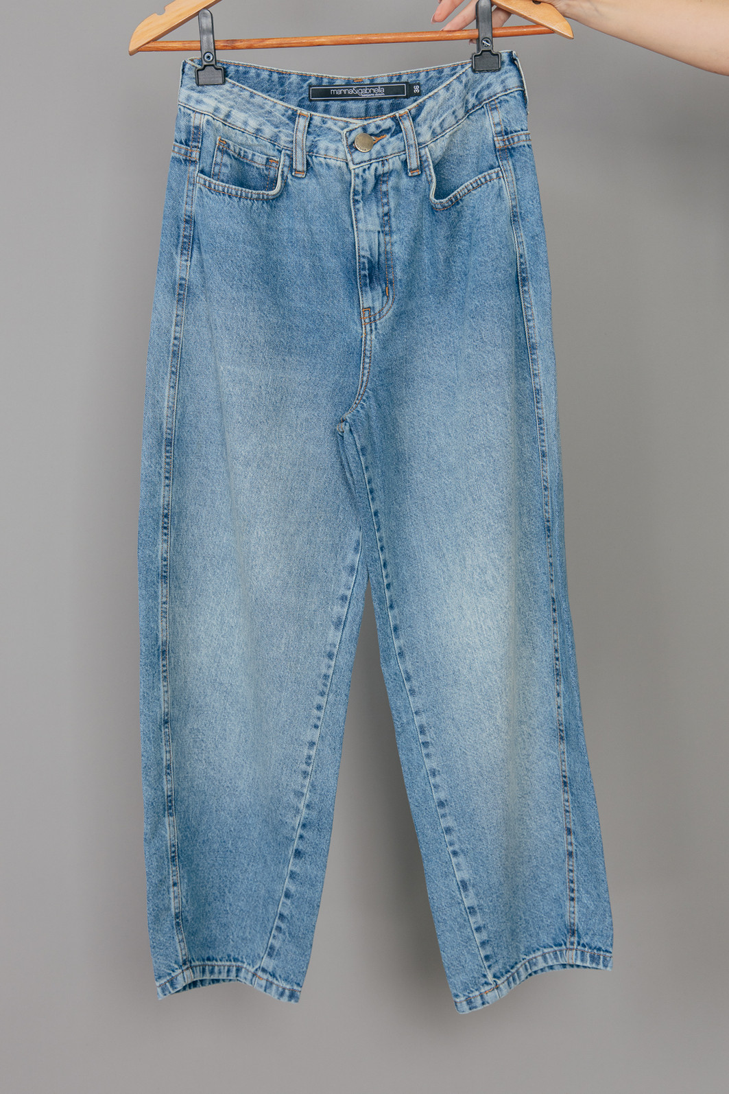 CALÇA JEANS BARREL CINTURA MÉDIA CALÇA JEANS BARREL CINTURA MÉDIA