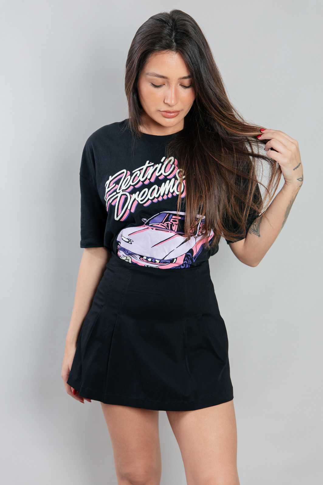 CAMISETA T-SHIRT VINTAGE PRETA ELECTRIC DREAMS