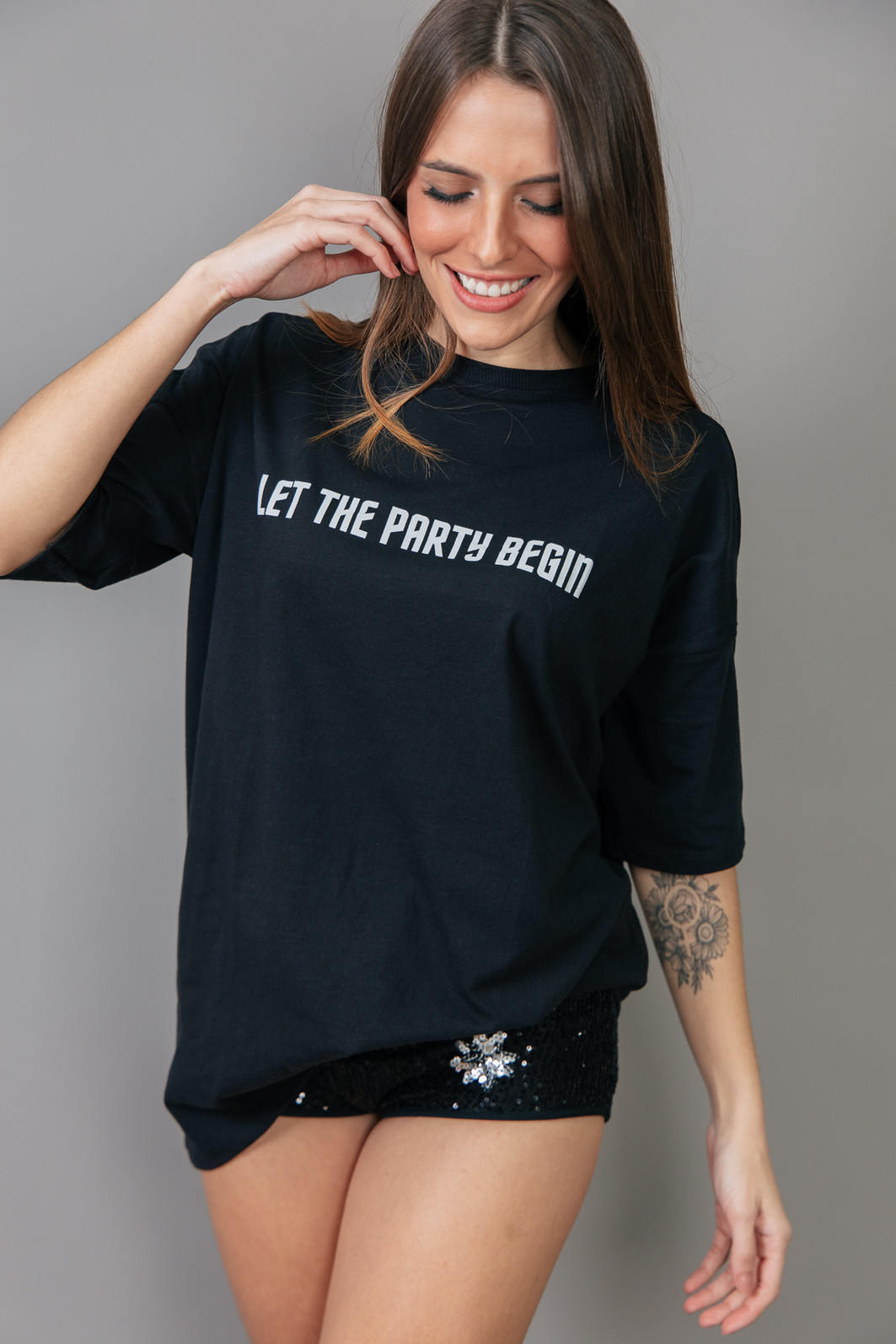 T-SHIRT OVERSIZED PRETA FIREHEART