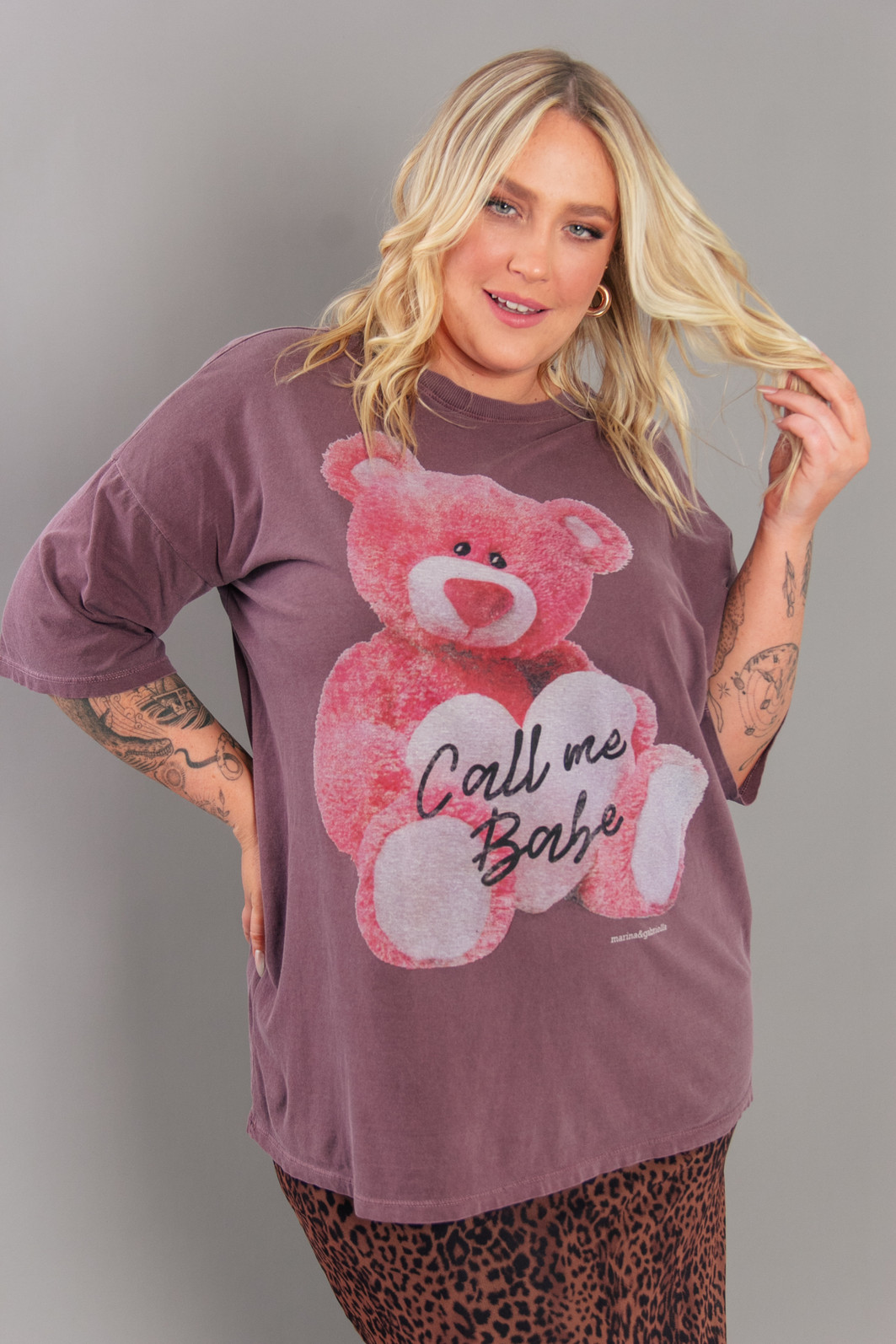 CAMISETA T-SHIRT ROXO OVERSIZED URSO CAMISETA T-SHIRT ROXO OVERSIZED URSO