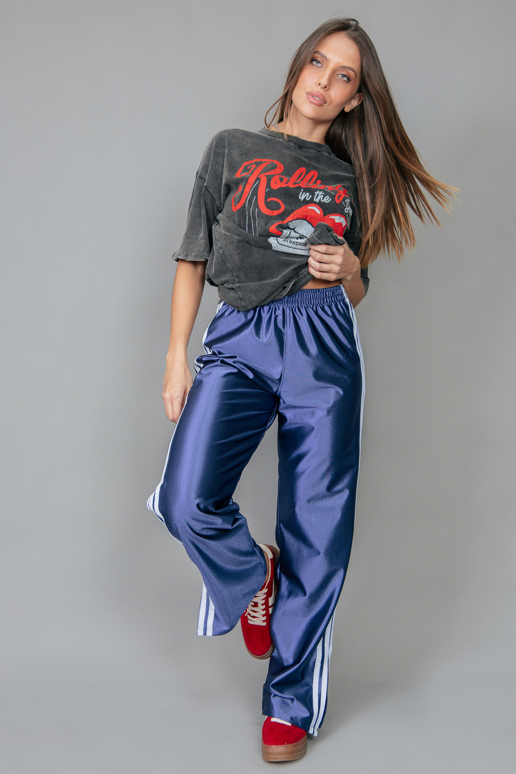 CALÇA SPORT AZUL COM LISTRAS CALÇA SPORT AZUL COM LISTRAS