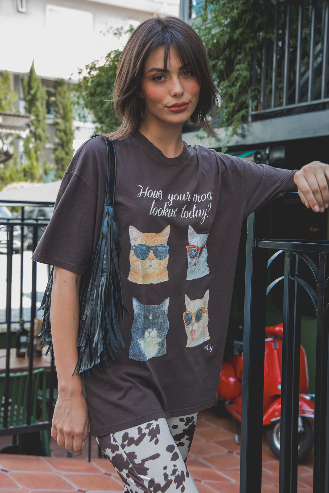 CAMISETA T-SHIRT VINTAGE MARROM MOOD