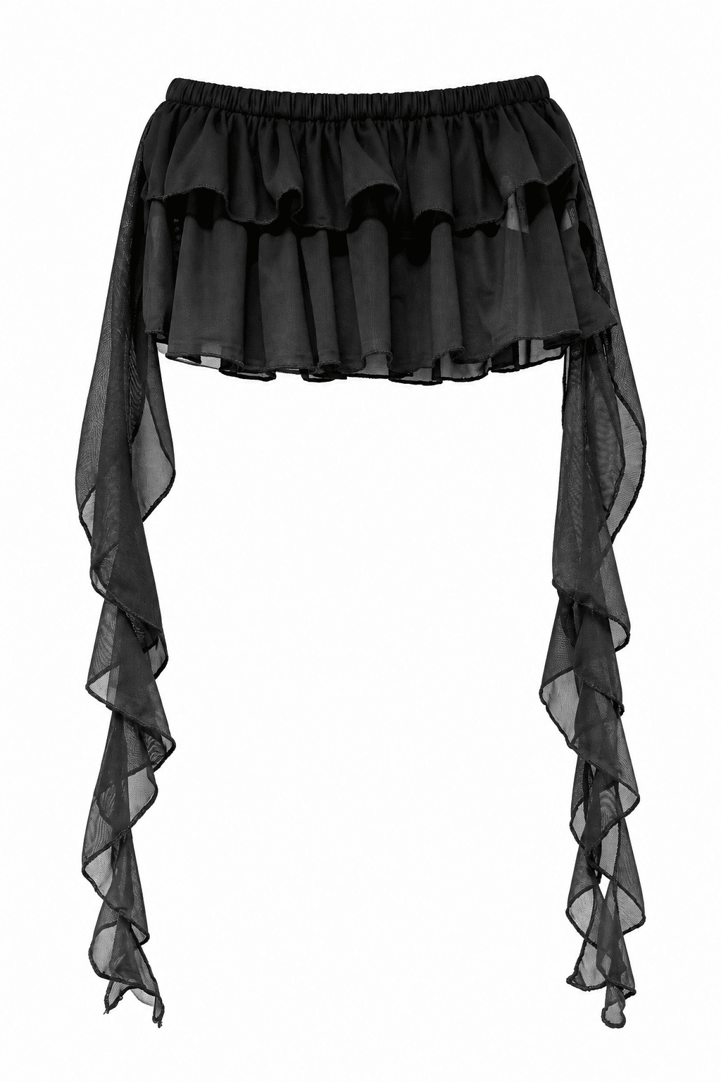 SAIA CINTO DE TULE PRETO COM PONTAS SAIA CINTO DE TULE PRETO COM PONTAS