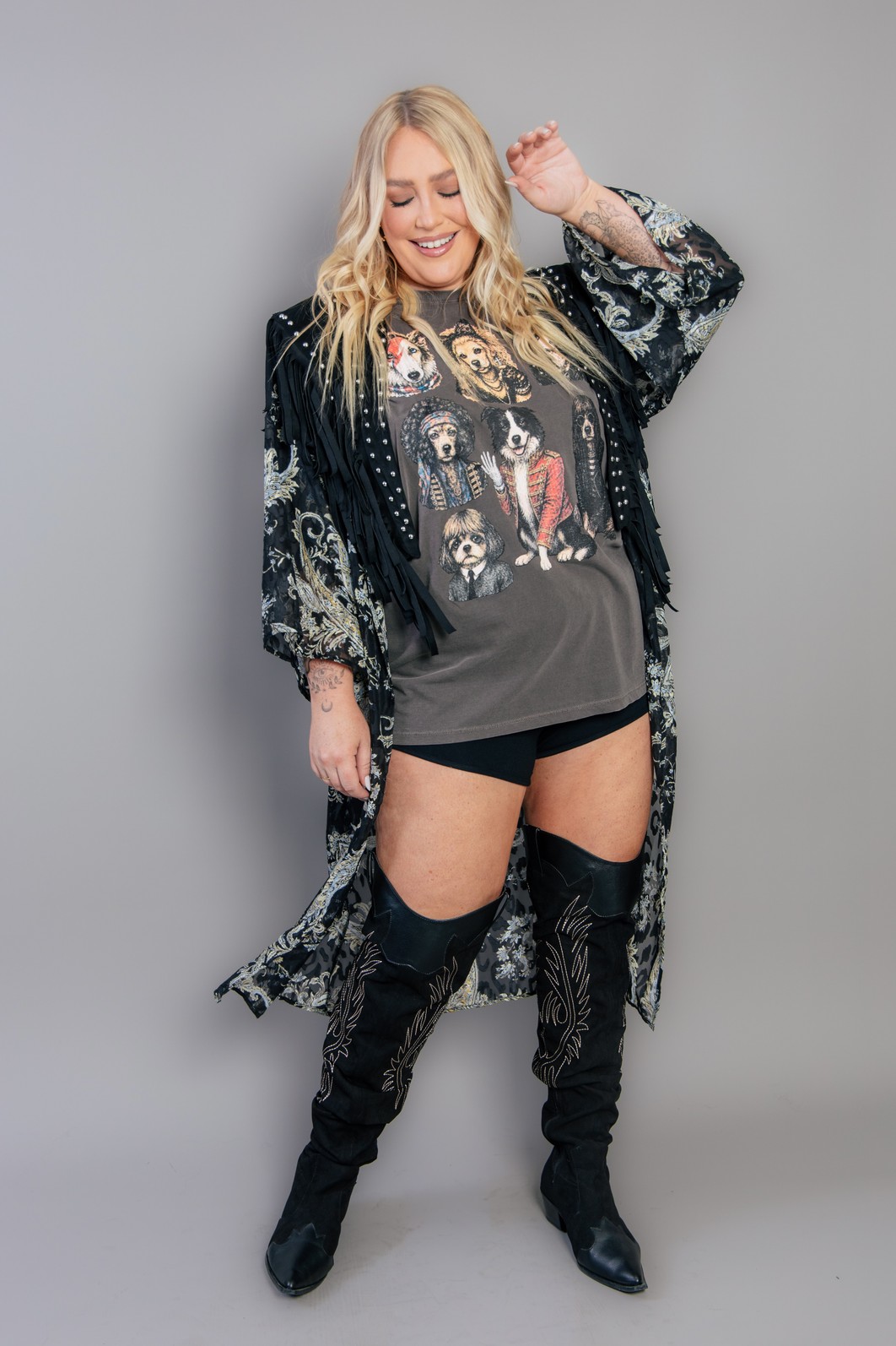 CAMISETA T-SHIRT OVERSIZED MARROM ROCK DOGS CAMISETA T-SHIRT OVERSIZED MARROM ROCK DOGS