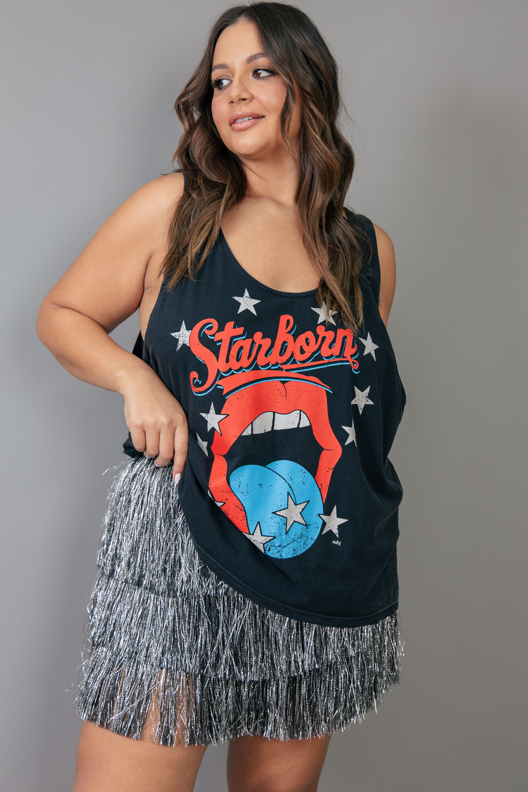 REGATA AMPLA PRETA  COM SILK STARBORN