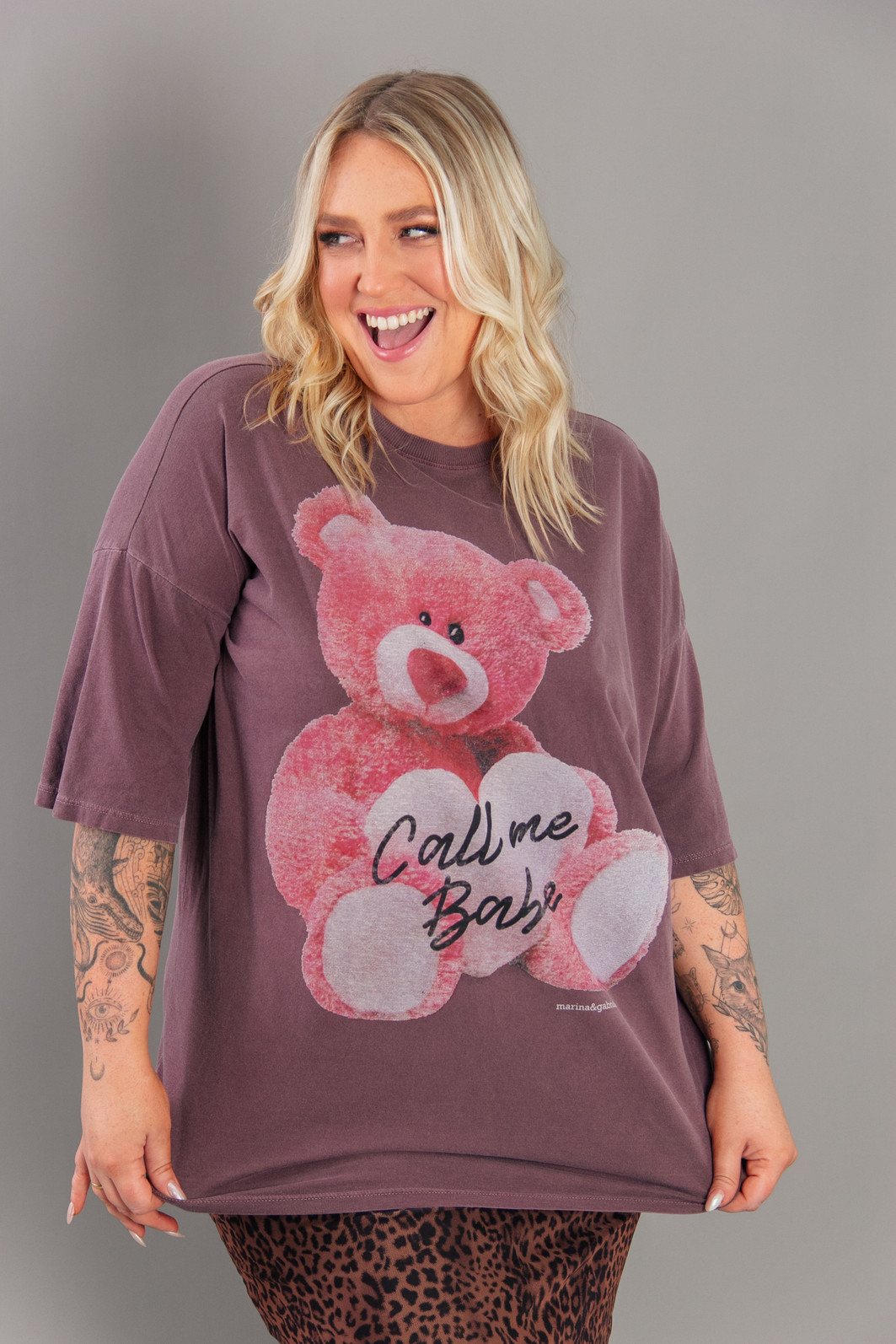 CAMISETA T-SHIRT ROXO OVERSIZED URSO CAMISETA T-SHIRT ROXO OVERSIZED URSO
