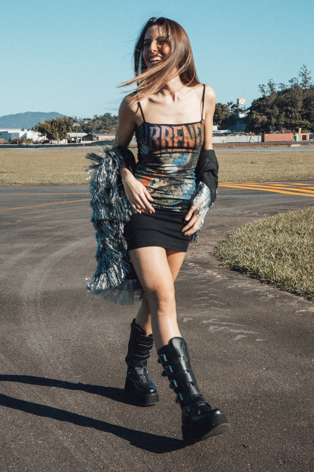 VESTIDO JUSTO DE ALÇA EM COTTON PRETO SURRENDER VESTIDO JUSTO DE ALÇA EM COTTON PRETO SURRENDER