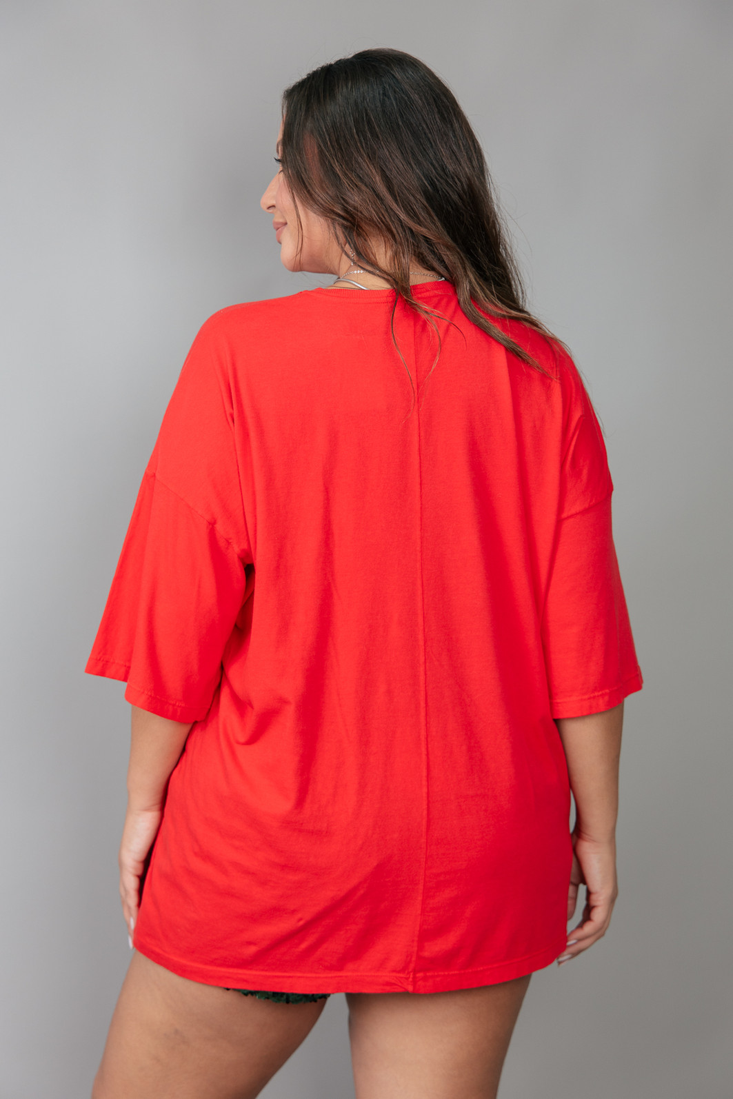 CAMISETA T-SHIRT OVERSIZED VERMELHA HOLLY JOLLY CAMISETA T-SHIRT OVERSIZED VERMELHA HOLLY JOLLY