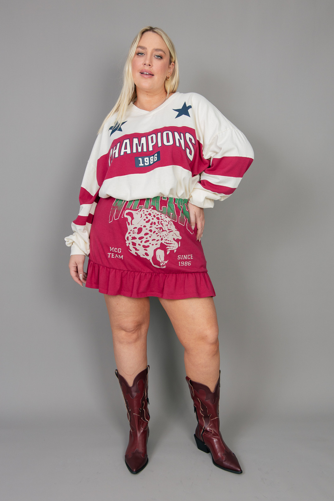 SAIA DE BABADINHO DE MALHA BORGONHA WILDCATS