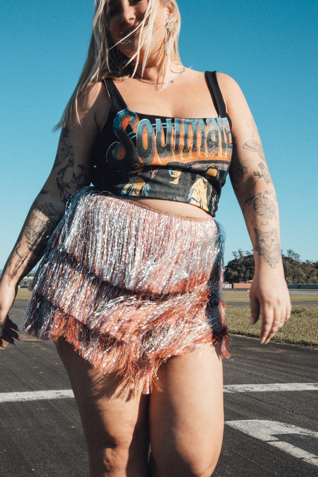 SHORT SAIA COM FRANJAS MULTICOLOR