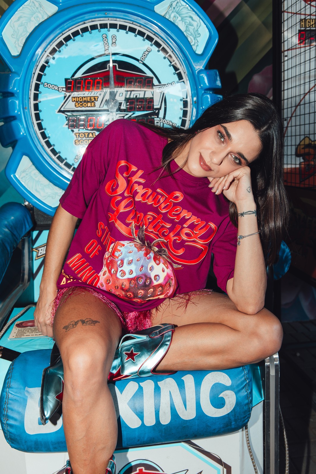 CAMISETA T-SHIRT VINTAGE OVERSIZED STRAWBERRY CAMISETA T-SHIRT VINTAGE OVERSIZED STRAWBERRY