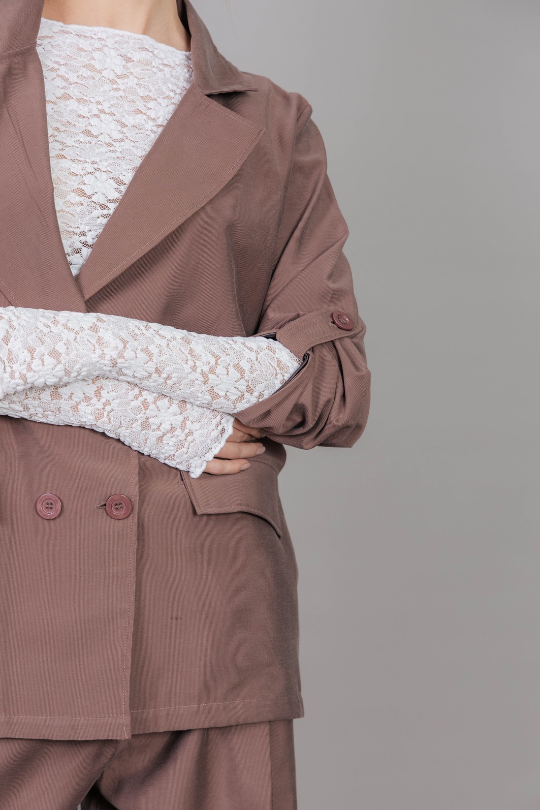 BLAZER OVERSIZED DE ALFAIATARIA MARROM BLAZER OVERSIZED DE ALFAIATARIA MARROM
