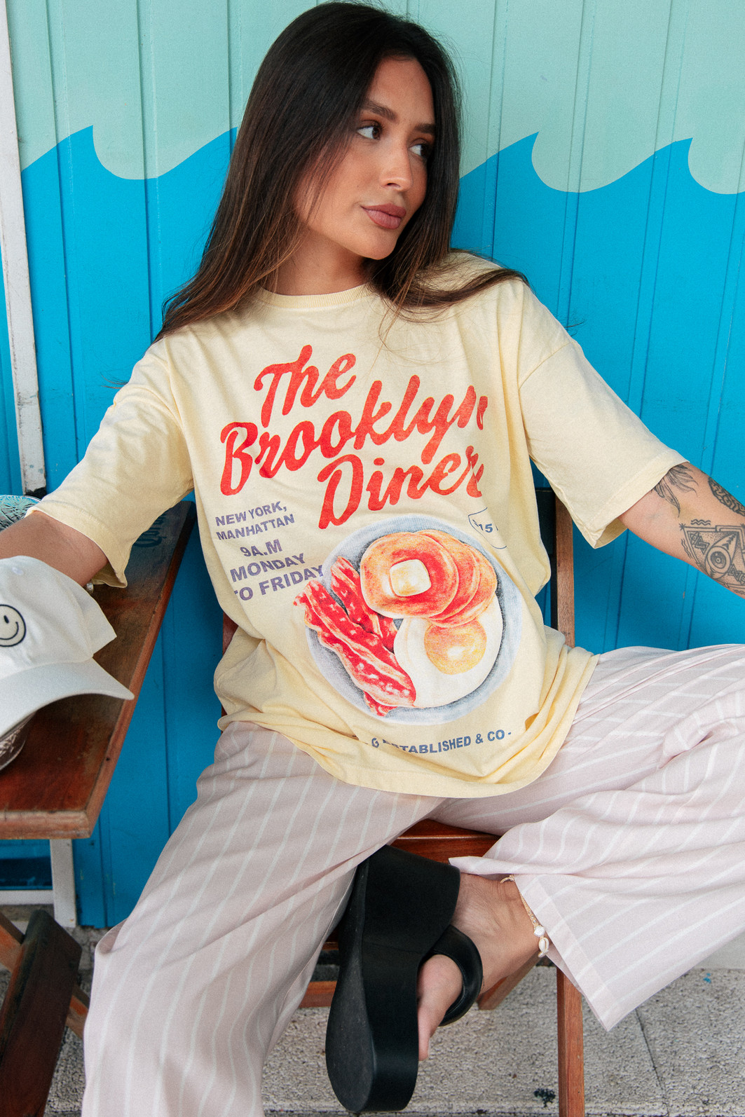 CAMISETA T-SHIRT OVERSIZED AMARELA THE BROOKLYN
